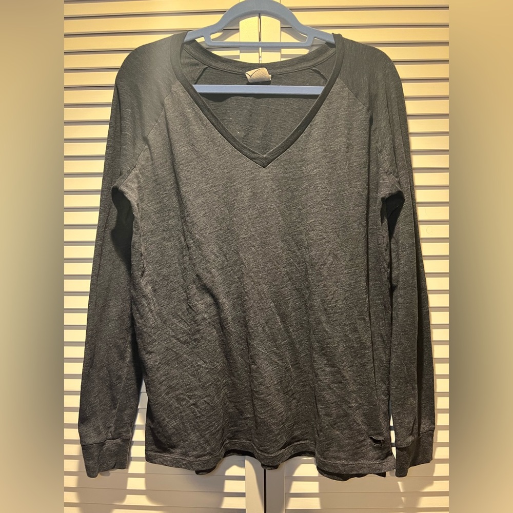 PINK Long Sleeve, Grey, L